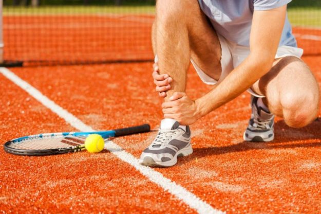 infortunio e dolore nel tennis